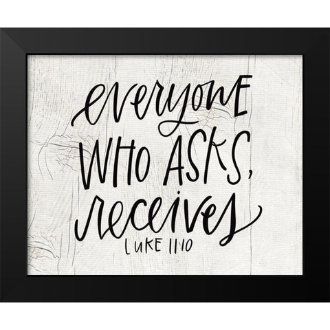 Everyone Black Modern Wood Framed Art Print by Wieners, Valerie