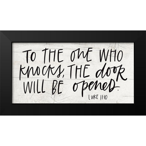 Knocks Black Modern Wood Framed Art Print by Wieners, Valerie