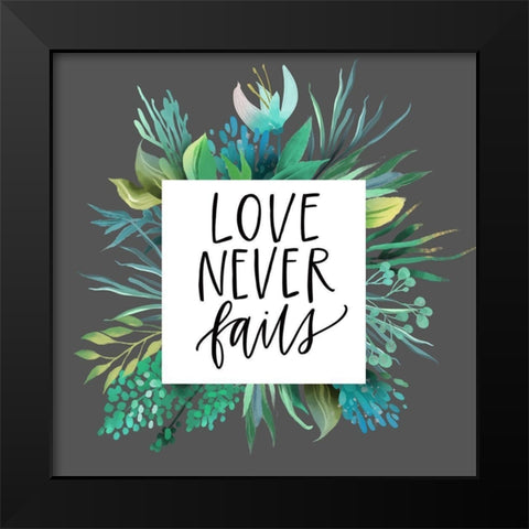 Love Never Black Modern Wood Framed Art Print by Wieners, Valerie