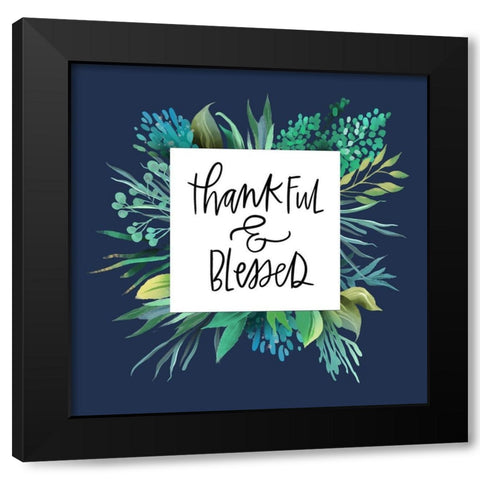 Thankful   Black Modern Wood Framed Art Print by Wieners, Valerie