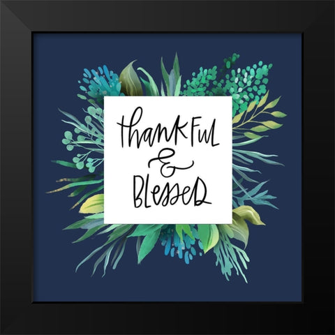 Thankful   Black Modern Wood Framed Art Print by Wieners, Valerie