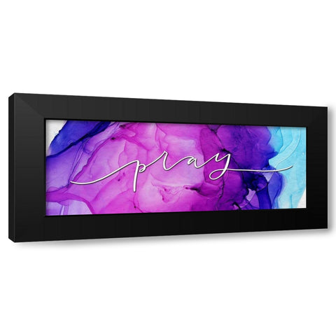 Pray Black Modern Wood Framed Art Print by Wieners, Valerie