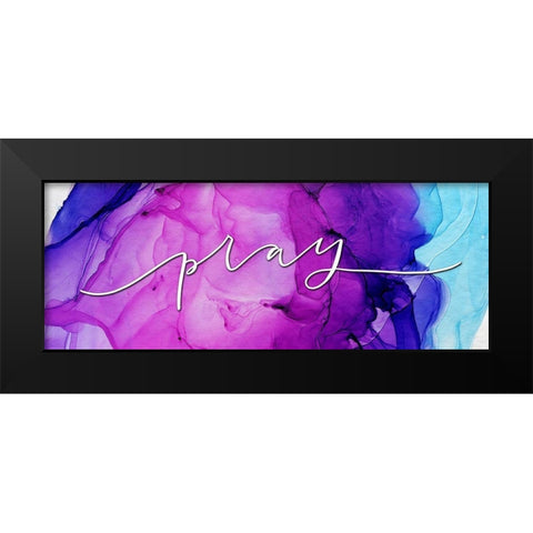 Pray Black Modern Wood Framed Art Print by Wieners, Valerie