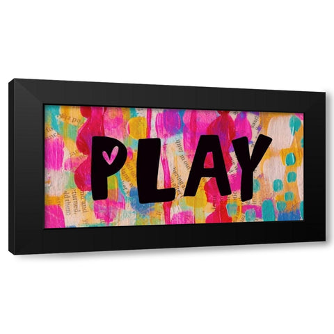 Play Black Modern Wood Framed Art Print with Double Matting by Wieners, Valerie
