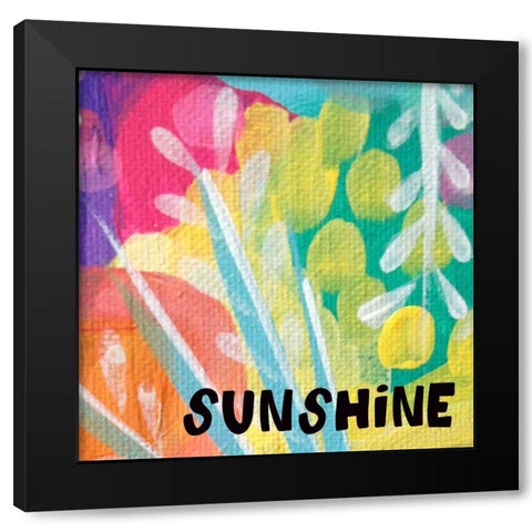 Sunshine Black Modern Wood Framed Art Print with Double Matting by Wieners, Valerie