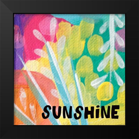 Sunshine Black Modern Wood Framed Art Print by Wieners, Valerie