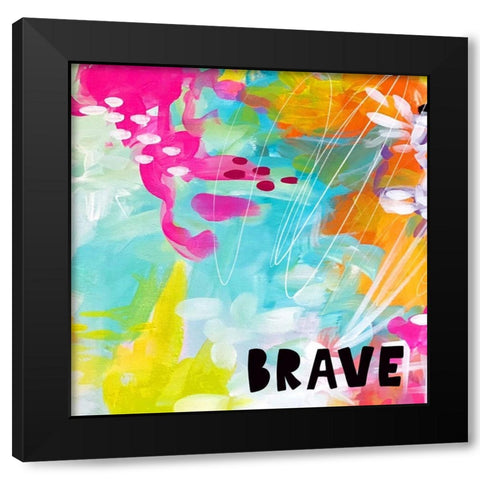 Brave Black Modern Wood Framed Art Print by Wieners, Valerie