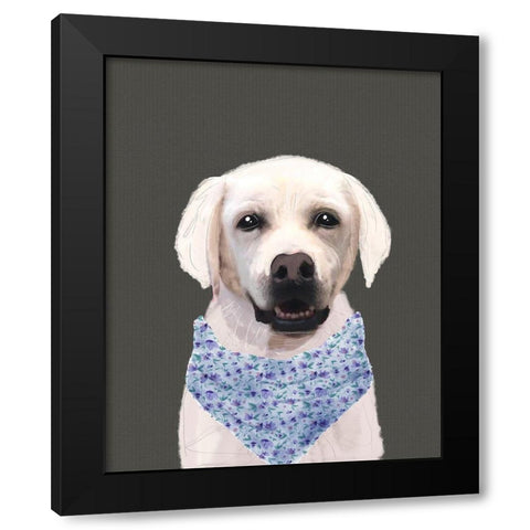 White Lab Black Modern Wood Framed Art Print with Double Matting by Wieners, Valerie