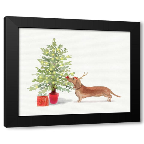 Dox Black Modern Wood Framed Art Print with Double Matting by Wieners, Valerie