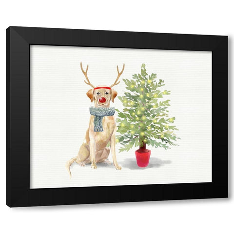 Labs Black Modern Wood Framed Art Print with Double Matting by Wieners, Valerie