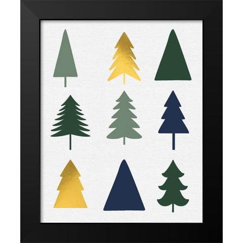 Trees Black Modern Wood Framed Art Print by Wieners, Valerie