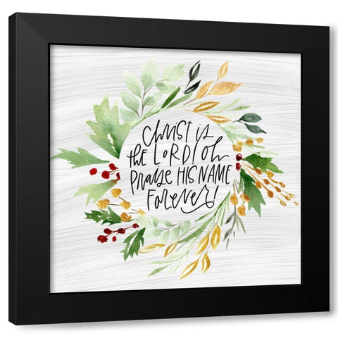 Praise His Name Black Modern Wood Framed Art Print with Double Matting by Wieners, Valerie