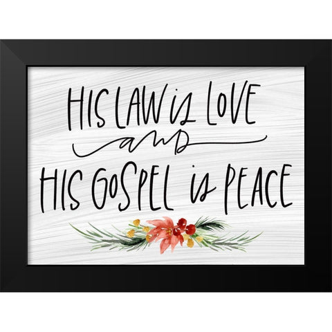 Law Is Black Modern Wood Framed Art Print by Wieners, Valerie