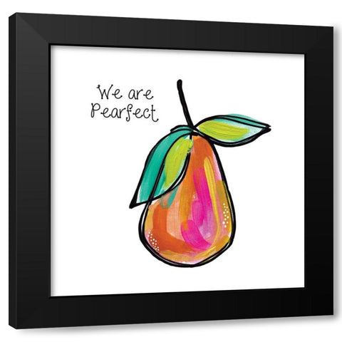 Pearfect Black Modern Wood Framed Art Print by Wieners, Valerie