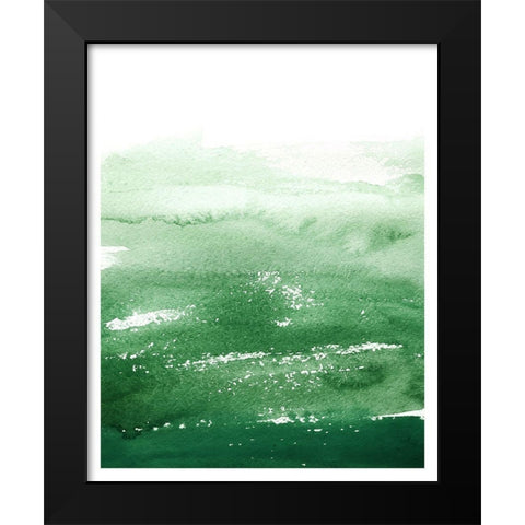 Green Black Modern Wood Framed Art Print by Wieners, Valerie