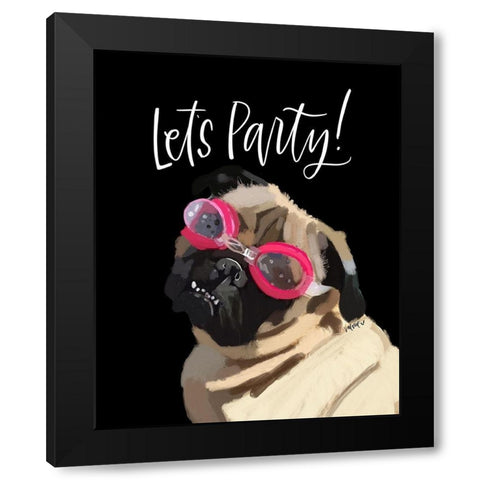 Party Black Modern Wood Framed Art Print by Wieners, Valerie