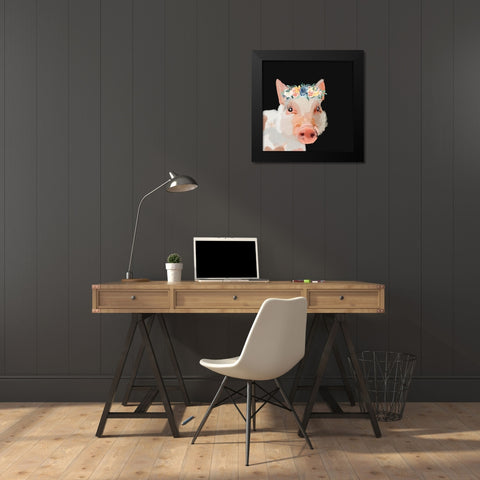 Pig II Black Modern Wood Framed Art Print by Wieners, Valerie