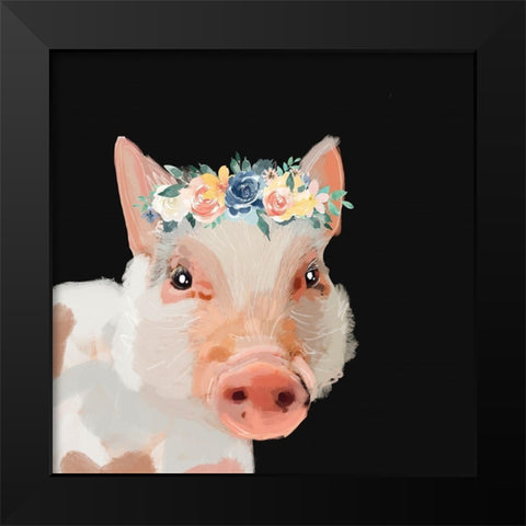 Pig II Black Modern Wood Framed Art Print by Wieners, Valerie