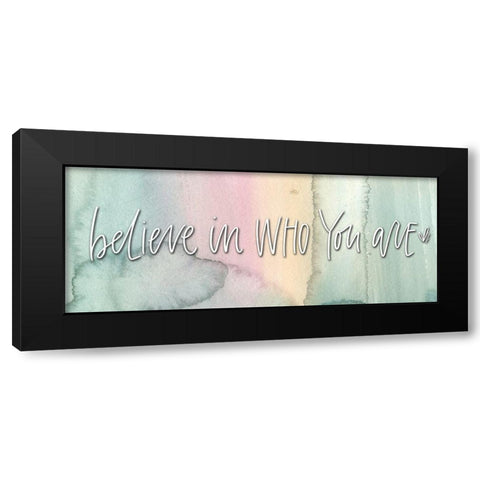 Believe Black Modern Wood Framed Art Print with Double Matting by Wieners, Valerie