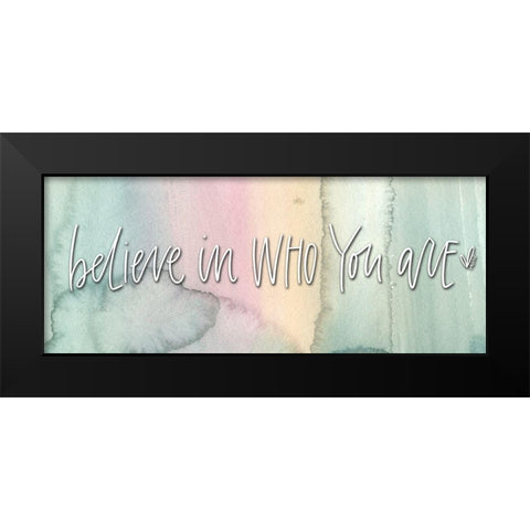 Believe Black Modern Wood Framed Art Print by Wieners, Valerie