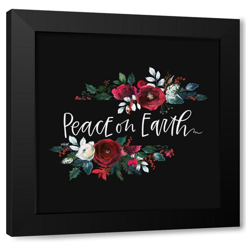 Peace on Earth Black Modern Wood Framed Art Print by Wieners, Valerie