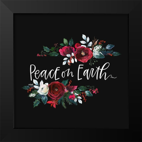 Peace on Earth Black Modern Wood Framed Art Print by Wieners, Valerie
