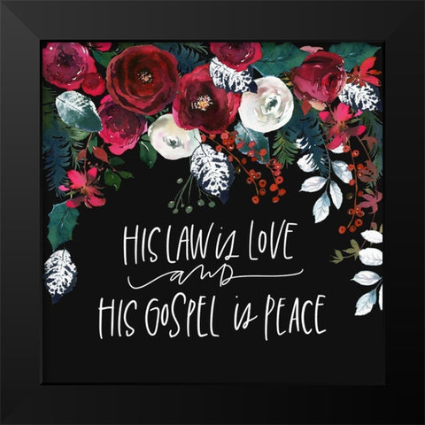 Gospel Black Modern Wood Framed Art Print by Wieners, Valerie