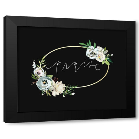 Praise   Black Modern Wood Framed Art Print with Double Matting by Wieners, Valerie