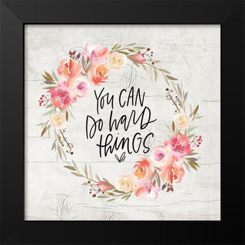 Hard Things II Black Modern Wood Framed Art Print by Wieners, Valerie