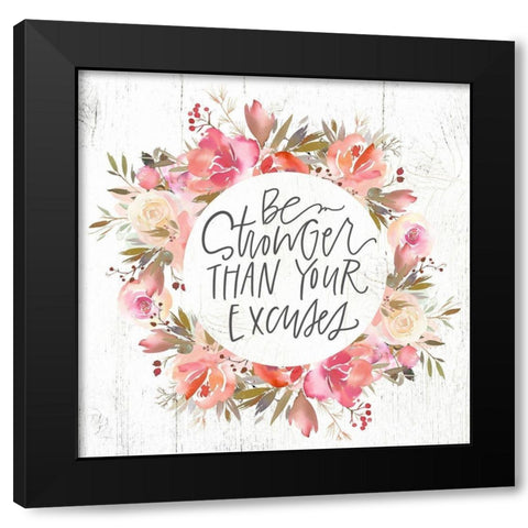 Stronger Black Modern Wood Framed Art Print with Double Matting by Wieners, Valerie