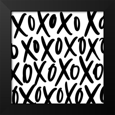 XoXo Black Modern Wood Framed Art Print by Wieners, Valerie