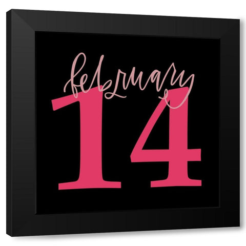 Valentines Day Black Modern Wood Framed Art Print with Double Matting by Wieners, Valerie