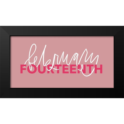 Valentines Day Black Modern Wood Framed Art Print by Wieners, Valerie