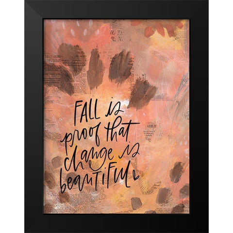 Fall is Proof Black Modern Wood Framed Art Print by Wieners, Valerie