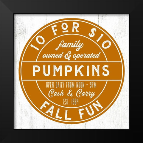 Fall Fun Black Modern Wood Framed Art Print by Wieners, Valerie