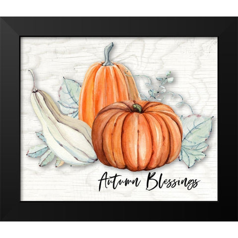 Autumn Blessings Black Modern Wood Framed Art Print by Wieners, Valerie