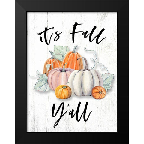 Fall Yall Black Modern Wood Framed Art Print by Wieners, Valerie