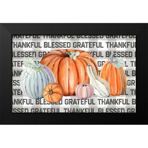 Pumpkin Pillow II Black Modern Wood Framed Art Print by Wieners, Valerie