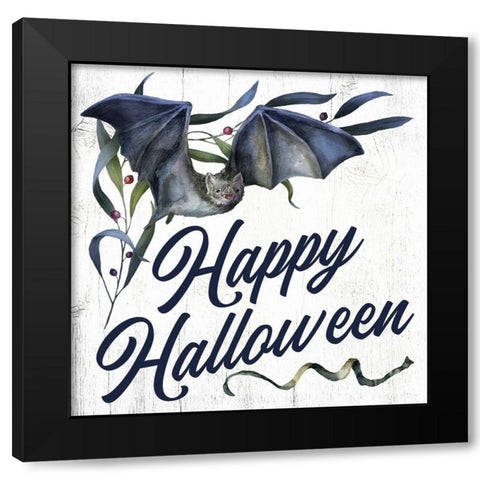 Halloween Bat Black Modern Wood Framed Art Print by Wieners, Valerie