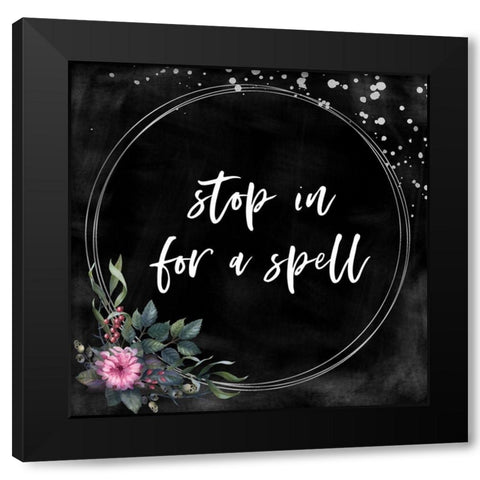 Stop In Black Modern Wood Framed Art Print by Wieners, Valerie