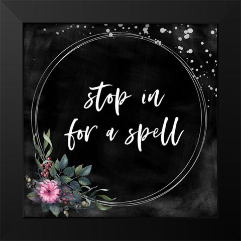 Stop In Black Modern Wood Framed Art Print by Wieners, Valerie