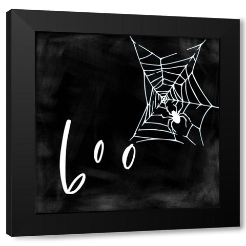 Boo Black Modern Wood Framed Art Print with Double Matting by Wieners, Valerie