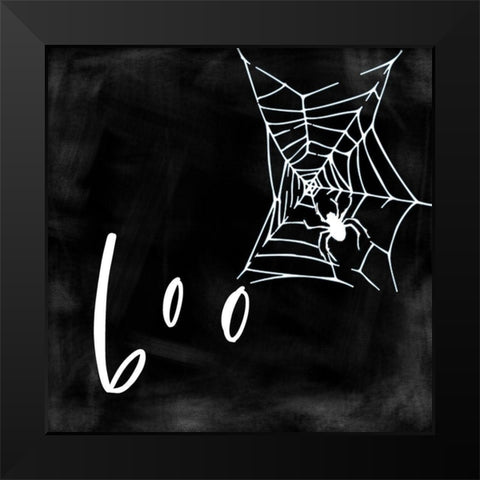 Boo Black Modern Wood Framed Art Print by Wieners, Valerie
