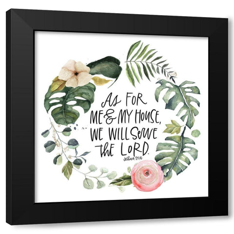 Easter Wreath Black Modern Wood Framed Art Print with Double Matting by Wieners, Valerie