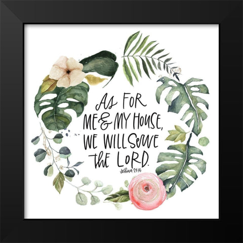 Easter Wreath Black Modern Wood Framed Art Print by Wieners, Valerie