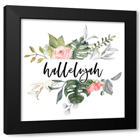Hallelujah Black Modern Wood Framed Art Print with Double Matting by Wieners, Valerie