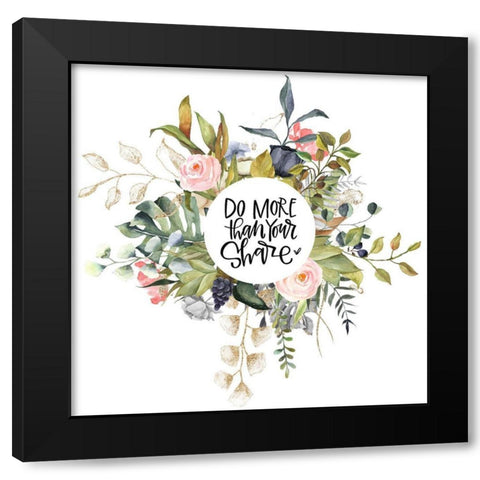 Easter Wreath Black Modern Wood Framed Art Print with Double Matting by Wieners, Valerie