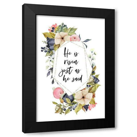 He is Risen Black Modern Wood Framed Art Print with Double Matting by Wieners, Valerie