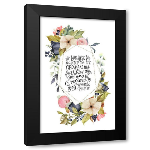 Lord, Bless You Black Modern Wood Framed Art Print by Wieners, Valerie
