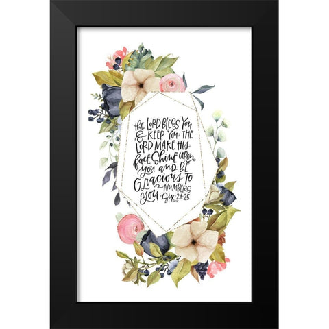 Lord, Bless You Black Modern Wood Framed Art Print by Wieners, Valerie